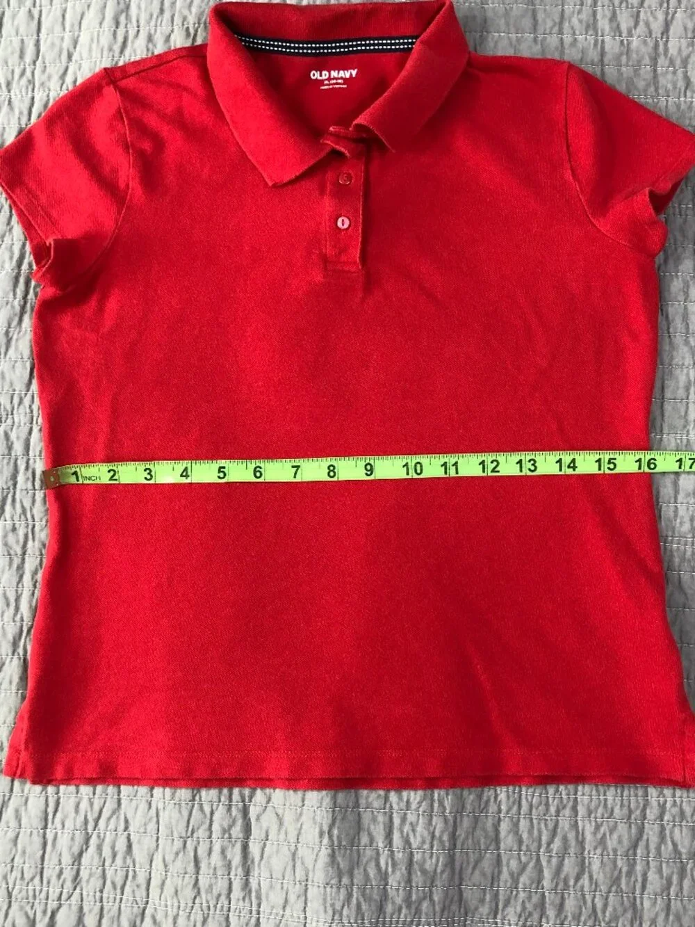 4/$15 Old Navy Polo Shirt Girl XL 14/16 Red Classic Preppy School Casual